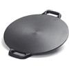 SISIGOO Padella in ghisa da 30,5 cm, antiaderente, nera, taglia L, adatta al forno, Comal Para Tortillas, padella per crepe, Dosa, Pizza, Arepas, Tortillas, saltare in padella, friggere, rosolare