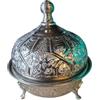 VITALIA Zuccheriera artigianale marocchina in metallo argentato - eleganza e artigianato tradizionale scatola di zucchero