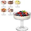 Generico OCEANO Set 6 Coppette in Vetro per Gelato Dessert Piede Coppe Eleganti per Macedonia Mousse Dolci Trasparente Gelateria Bar Ristorante