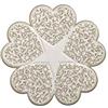 BRANDANI 53230 Sottopentola in Ceramica a Forma di Cuore con Fat, Argento