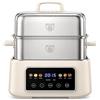 Fulgutonit Vaporiera elettrica in acciaio inox 304, 12,5 l | 2 livelli, 6 programmi intelligenti, timer 24 ore, vaporiera e hotpot 2 in 1, ideale per 1-4 persone, cucina multiuso