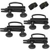 Easyhomie 4 pezzi di fissaggio per box da tetto, supporto universale per auto a forma di U con dadi di fissaggio pesanti, morsetti a U e altri accessori