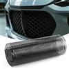 Leflos Universal Car Grill Mesh - Lega di alluminio Automotive Grill Insert paraurti Honeycomb foro 6 × 1 mm, una delle griglie più multifunzionali 100 x 33 cm, colore nero