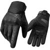 INBIKE Guanti da Moto Invernali, CE 1 KP Omologati Guanti Moto Impermeabili per ATV BMX MTB Bicicletta, Scooter, Arrampicata, Motocross e Altri Sport All'aperto（Nero,M）