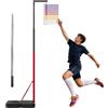 Generic Tester Salto Verticale a Pavimento, 1,5-3,8m, Palo Regolabile con Paletta