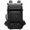 Wswqop Zaino Impermeabile Uomo Zaino Trekking Zaino Viaggio Zaino Laptop con Design Robusto Outdoor E Look Professionale Porta USB E Blocco Antifurto Adatto, Nero, Nero, 22 Pollici
