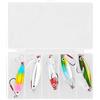 Generic Set di esche artificiali per pesca con cucchiaio in metallo con gancio affilato Azione di nuoto realistica per pesca all'aperto Argento 7,1x1,2x3,7 pollici Confezione da 5