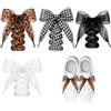 Qxcmuan Scarpe 4 paia di morbidi a quadretti, e divertenti in fettuccia per scarpe | Stringhe per sneakers da donna Per Bambini, Tennis, Pattini A Rotelle, Ballerine, Sport Outdoor, Viaggi