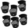 DEARMAMY 6 Pezzi Tasca Centrale e Terminale per Tavolo da Biliardo, Sacca Palline in PVC Nero 16x14x11cm, per Snooker e Pool Table, Ricambio per Tavoli da Biliardo Junior