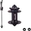 LeeQinersw Mozzo Bici Mozzo Bicicletta Mozzo Anteriore Mozzo Ruota Lega di Alluminio Cilindrica Fori Flangiati Base Stabile per Ruota Scorrimento Regolare 100 Cm, Nero, 28 Fori