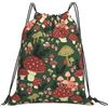 NImongt Bright Funghi Stampa Artistica Leggero Coulisse Zaino Unisex Borsa Fitness Viaggi Yoga Attività all'aperto