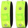 Jelquix Bracciale Riflettente con 4 LED Super Luminosi per Ciclismo Running | Visibile fino a 200 m, modalità flash e luce costante, cinturino regolabile per camminare e fare jogging