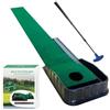 Baoblaze Tappeto Putting Golf con Singola in Poliestere con Base Antiscivolo per Allenamento Portatile per Ridurre i Colpi in Terrazza, Verde, Solo tappetino da putting