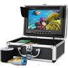 LLOOPK Cercatore di Pesci, 9 Pollici DVR. Fish Finder 100. 0TVL. Telecamera da Pesca con Registrazione Subacquea 15pcs Bianco Le. Lampada a infrarossi DS Plus