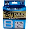 Shimano Kairiki 8, 300 Meter, Grigio Chiaro, 0.350mm/39.5kg, Filo da Pesca Intrecciato, 59WPLA68R1A