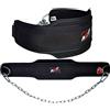 AQF Cintura da immersione resistente con catena regolabile in acciaio inox da 91,4 cm per bodybuilding sollevamento pesi mento pull-up - 15,2 cm di larghezza in neoprene supporto posteriore Dip Belt