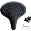 chennnls Sella comoda larga con memory foam ergonomica per MTB City Ebike | poliuretano + memory foam, 25 x 27 cm di larghezza, design ergonomico delle ali, distribuzione della pressione, ammortizzante