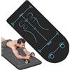 Generic Ruota addominale pieghevole portatile Ab Wheel Mat | Tappetino per esercizi fitness yoga pilates