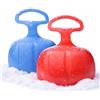 OUTDOORN Set di 2 slitte - blu & rosso - per slittinamento e pattinare per bambini, slittino a paletta