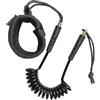 Courtieyeardceastea Guinzaglio per tavola da surf TPU cavo a spirale per surf, nero 30 cm-130 cm