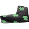 SHINEOFI Copri Putter Golf Ricamo Trifoglio in Pu Nero Protettivo
