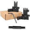 APLUSGEAR Folding 45 Degree Quick Conversion BUIS Optic Iron Sight for AR15 Front and Rear Wheels with Adjustment Tool