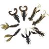 Generic Esca per Vermi in Silicone in 3 Colori per la Pesca, Esche Morbide per Gamberetti da 25 Pezzi Ideali per la Pesca D'acqua Dolce (BROWN)