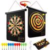 DxxD Bersaglio Freccette Magnetiche 38cm Double Sided con 12 Freccette, Gioco da Lancio Regalo Natale Compleanno per Tutte Le età