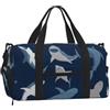 NImongt Blu Cartoon Shark Print Uomini Donne Palmare Sport Bagaglio Impermeabile Viaggio Palestra Crossbody Bag Allenamento