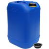 plasteo® Tanica per bevande da 30 litri con coperchio a vite (DIN 61), senza BPA, adatta per alimenti, portatile e robusta, per interni ed esterni, Made in EU, blu + chiusura lampo extra