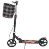 LXKJDS Monopattino pieghevole 150kg Freno Piattaforma XXL Nero Adulto Carrello