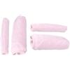 TEHAUX Manopole Manubrio Bici in Peluche Corto Rosa, Copri Impugnature Invernali Calde e Facili da Installare per Mountain Bike e Scooter