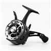 Harilla Mulinello da Pesca con Manovella Laterale Compatto con capacità Filo 0.285 Mm/100 Cuscinetti a Sfere 3+1 Leggero Adatto per Fiume Lago, Nero, Sinistra