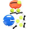 HOMOBABE Set da 2 Attrezzo di Allenamento Tennis con Rimbalzo, Base | Plastica, Uso Singolo in Cortile e Casa, Adattabilità Interna ed Esterna, Ritmo e Regolarità