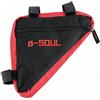 Wswqop Borsa Telaio Bici Triangolare Portaoggetti Sacca Cornice Custodia Accessori in Tessuto Oxford con Alloggiamento Compatto Adatta a Attrezzi E Snack in, Style to 2, Array, Nero E Rosso
