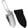 ULTECHNOVO Pala Pieghevole Mini in Acciaio Inox per Campeggio e Outdoor | Argento, Design Ergonomico con Impugnatura Comoda, Borsa per Trasporto Inclusa
