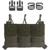 Generic Porta Caricatori Triplo con Ritenzione Elastica, Inserto Frontale Molle | Compatibile 5,56 mm con Fori di Drenaggio Inferiori, Doppio Fissaggio, 24 x 13,5 cm for Attrezzatura Outdoor