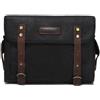 NITAGO Borsa da con Tracolla Vintage Borsa da Sella con Tracolla Universale per il Tempo Libero Libero, 19 Pollici, Nero, Nero