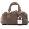 LOEWE Borsa a tracolla LOEWE Amazona Nano C039U96X02 in pelle grigia usata