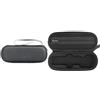 Generico Borsa portaoggetti portatile, compatibile con DJI, Osmo Pocket 4 | Custodia in PU con fodera in Lycra, nero grigio, 21.5x8.5x6cm, borsa con laccetto(Black)
