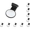 NeaxgeandX Set di 10 tappi antipolvere per porta di ricarica per cellulare, riutilizzabili, a prova di sudore, in silicone, anti-smarrimento, colore: nero