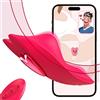 Wuhuarou Articoli erotici: vibratore con uovo vibrante, telecomando, vibratore controllabile tramite cellulare, slip vibranti con 10 modalità di vibrazione (rossi)