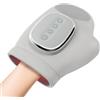 Nixtrve Massaggiatore manuale con sollievo di calore e compressione, 5 livelli di pressione Therapy Glove, massaggiatore manuale ricaricabile