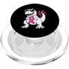 Breast Cancer Awareness Pink Ribbon Supp Bambini TRex Dinosaur nastro rosa supporto cancro al seno PopSockets PopGrip per MagSafe
