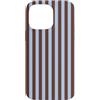 Elegant Geometric Vertical Lines Pattern Custodia per iPhone 14 Pro Max Simpatiche linee verticali estetiche a righe azzurre e marroni