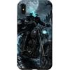 Motorghast Garage Custodia per iPhone XS Max Moto gotica senza testa Chopper Rider Halloween Art