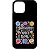 Vintage Flowers Watercolor Birthday Custodia per iPhone 12 Pro Max Awesome Since 1990 - Compleanno Floreale Acquerello