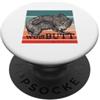 Wombat umorismo animale fauna selvatica natura schizzo PopSockets PopGrip Adesivo