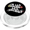 Personalized Name Mothers Day outfit For Retro Groovy Im Lea Fare Lea Cose Divertente Festa della Mamma PopSockets PopGrip per MagSafe