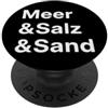 Meer Salz Sand Strandliebhaber Mare sale sabbia vacanza sulla spiaggia PopSockets PopGrip Adesivo